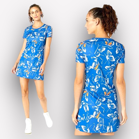 ADIDAS FARM RIO BUTTERFLY ROYAL BLUE THREE STRIPE ROYAL BLUE DRESS RAINBOW PRIDE - Picture 2 of 11